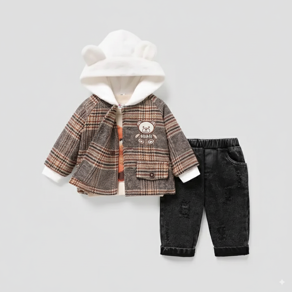 baby grid coat
